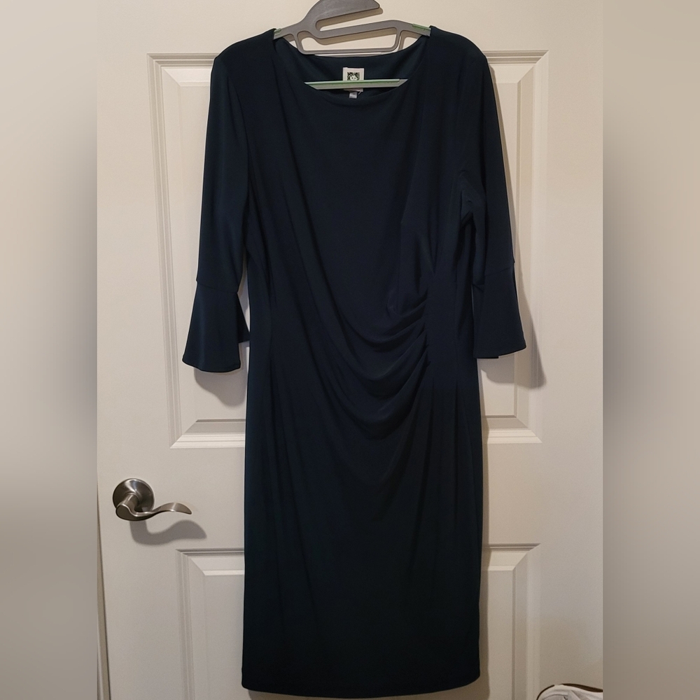 Anne Klein Elegant 3/4 Sleeve Dress Size 14 Never Worn!